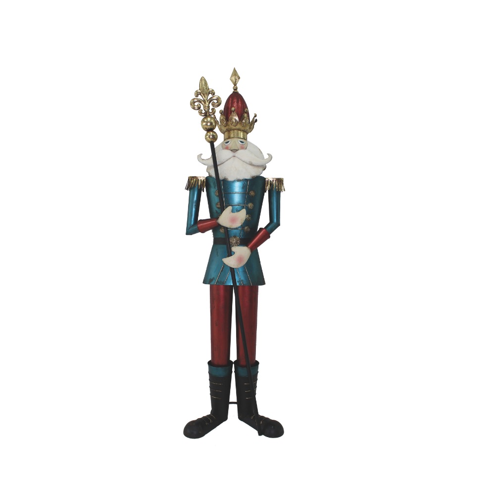 Metal nutcracker - red/ blue