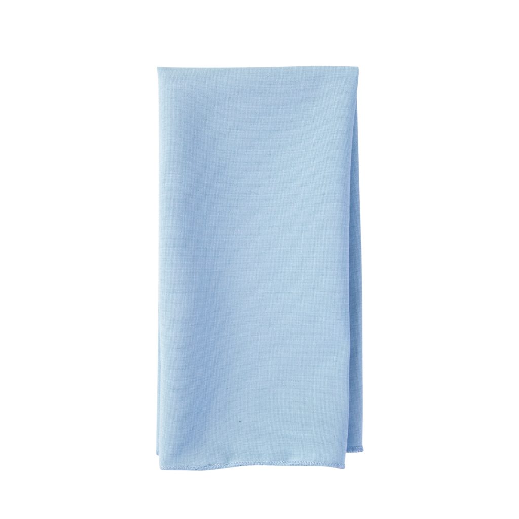 Pale blue polyester napkin