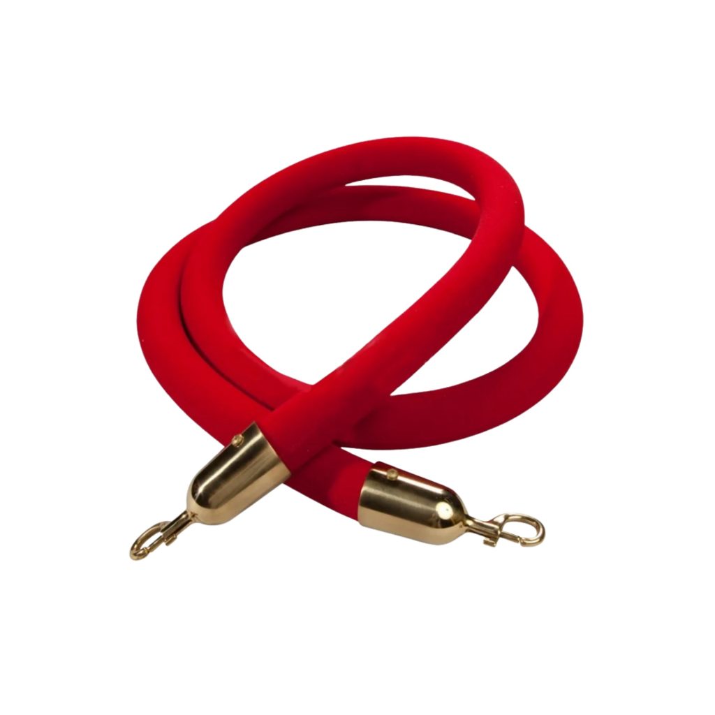 Red velour rope