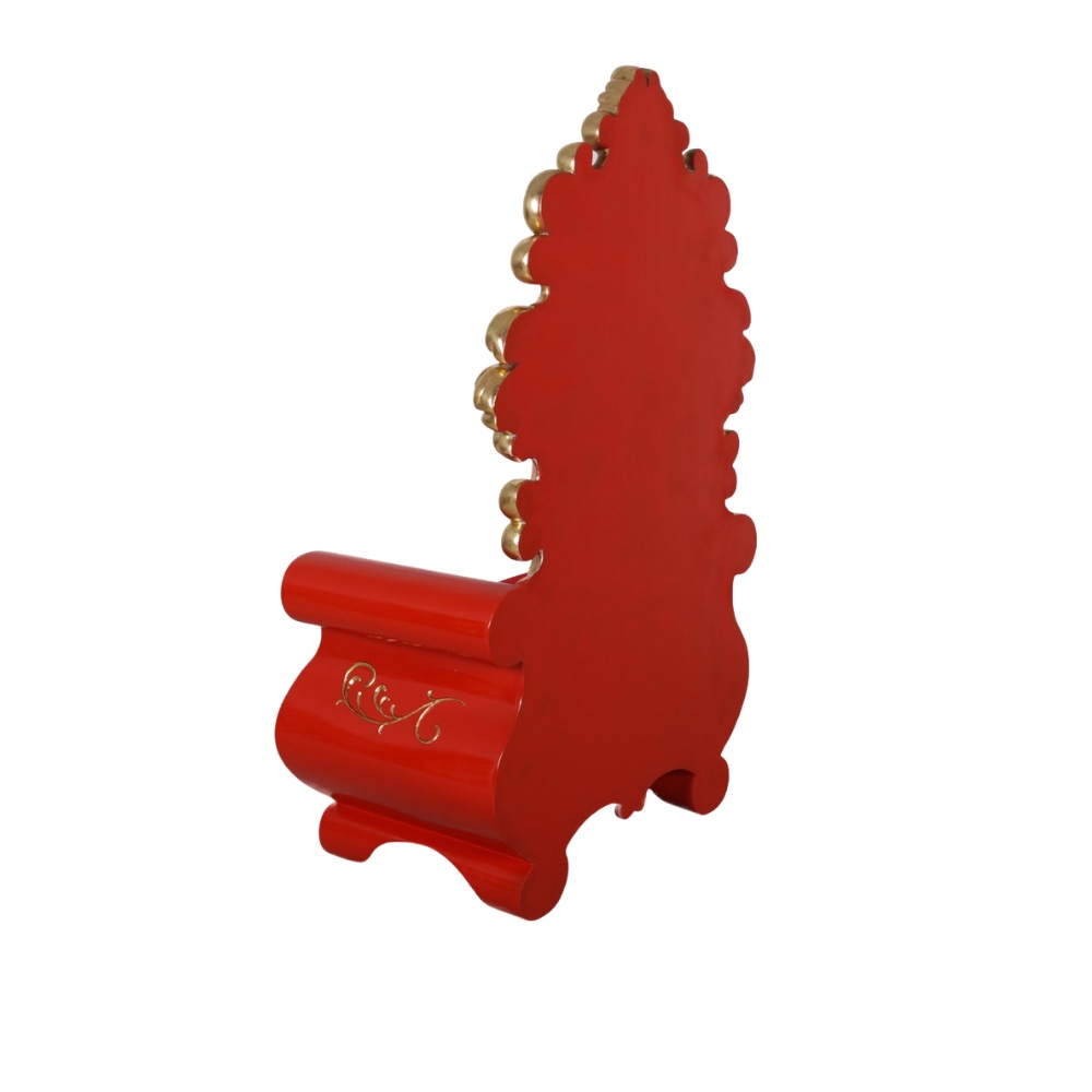 Red resin throne chair